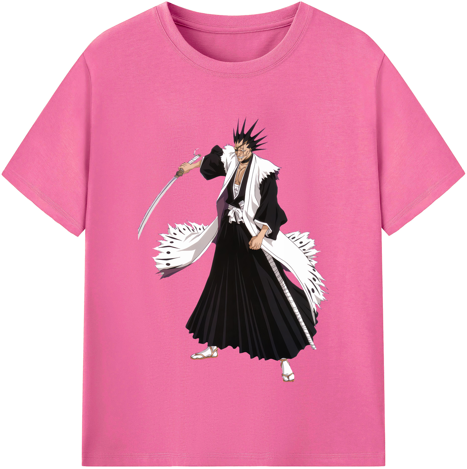 （画像用） ブリーチ ざらき けんぱち BLEACH Zaraki Kenpachi レディースカジュアルプリントTシャツ（綿100％）